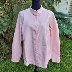 Gap The Fitted Boyfriend Orange Button Down Shirt Size L